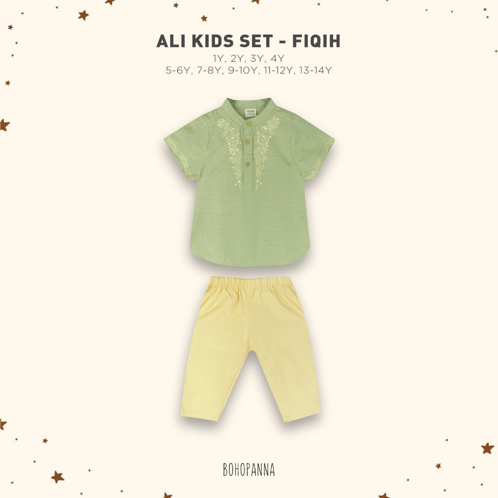 BOHOPANNA - RAYA COLLECTION - ALI KIDS SET - Baju Koko Anak - Baju Muslim