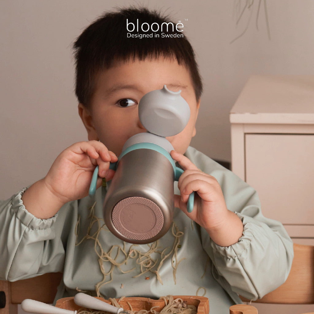 BLOOME – Stainless Steel Straw Cup Baby | Premium 316 Thermos Insulated Botol Minum Anak Bayi Tahan Panas Dingin Sedotan Tumbler