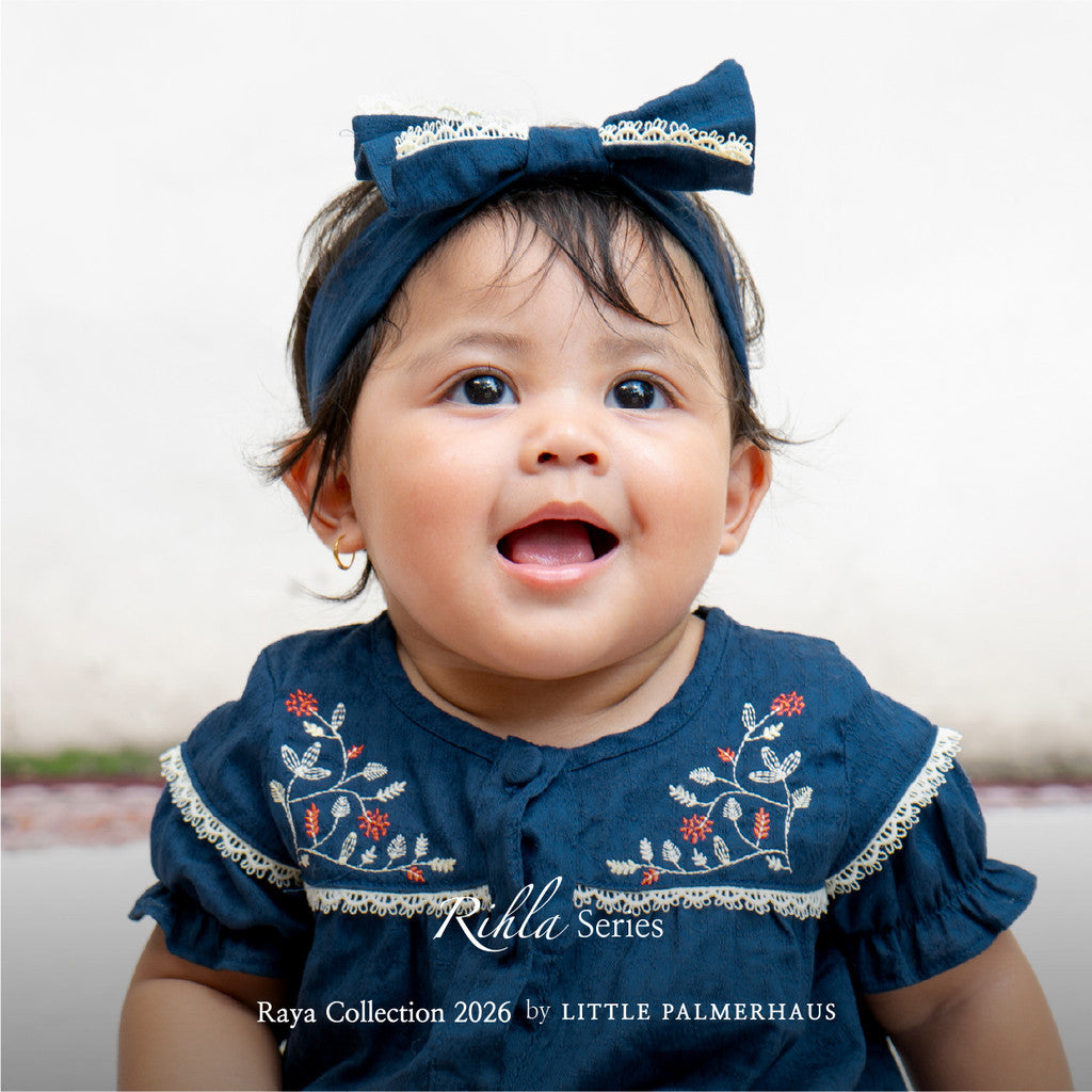 Little Palmerhaus - Baju Lebaran 2026 - Rihla Baby Girl Set (Gamis Bayi Perempuan (Headband dijual terpisah))