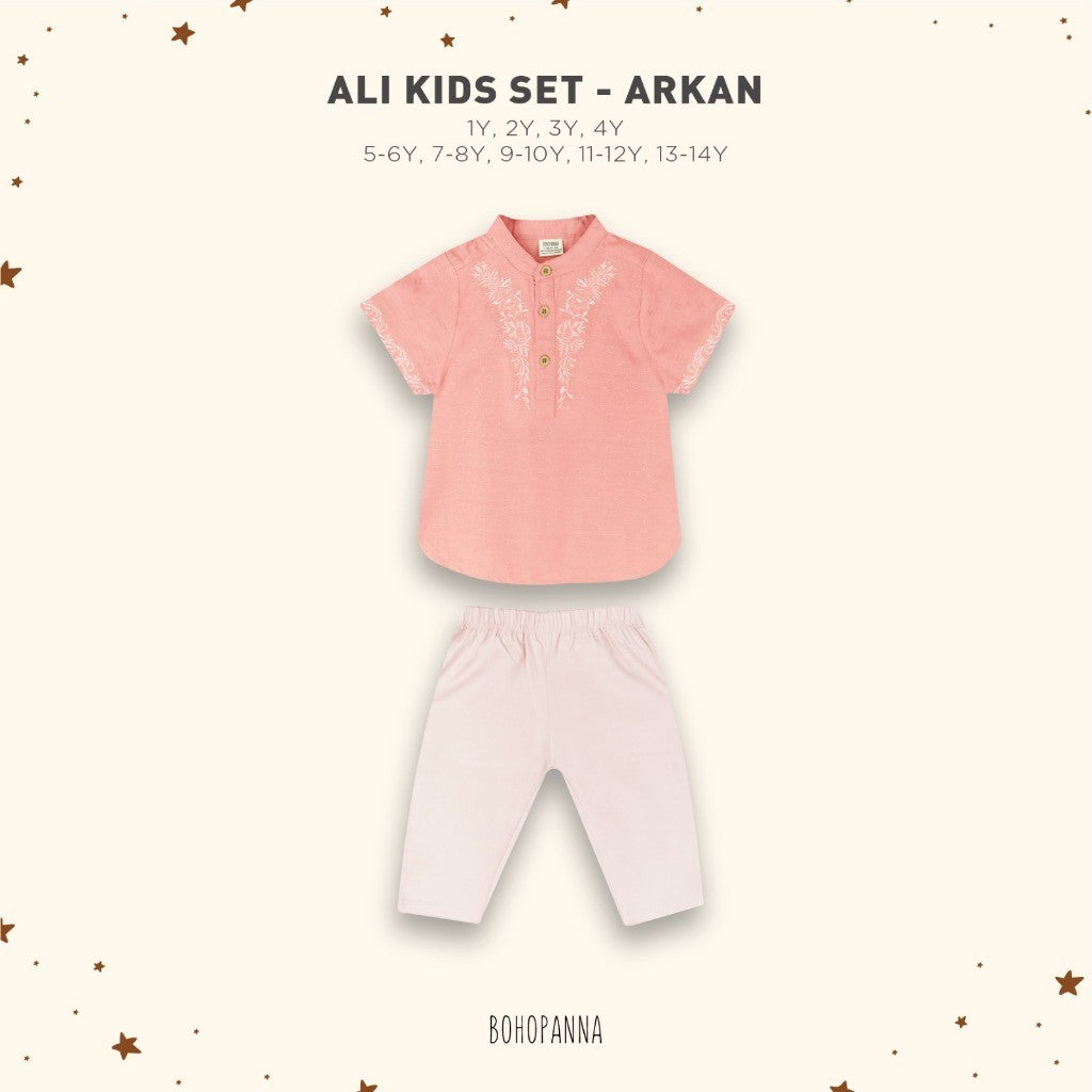 BOHOPANNA - RAYA COLLECTION - ALI KIDS SET - Baju Koko Anak - Baju Muslim