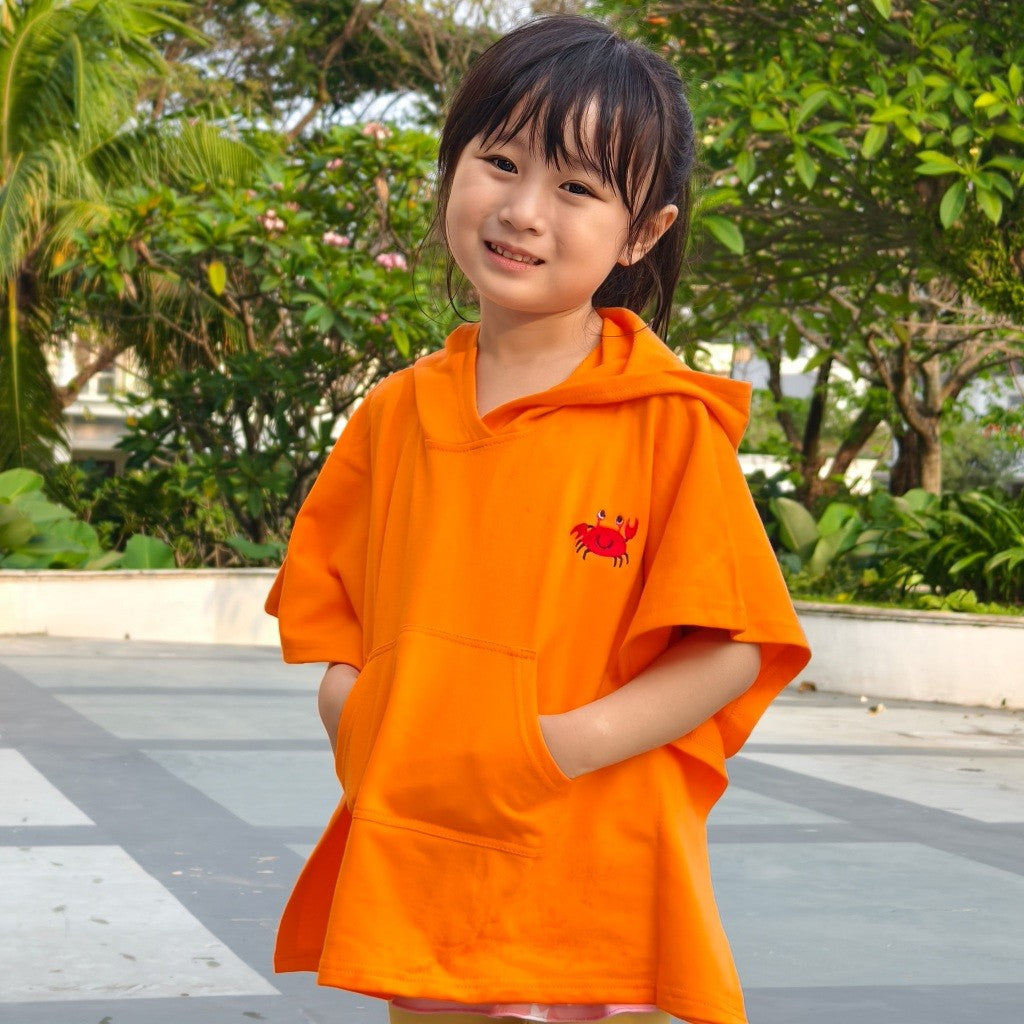 Junior Sunny Side Handuk Renang Anak Hoodie PoncoTebal | Swimming Towel Kids JWN19