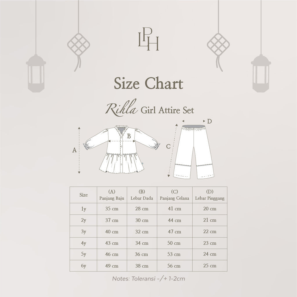 Little Palmerhaus - Baju Lebaran 2026 - Rihla Girl Attire Set (Setelan Baju Muslim Anak Perempuan)