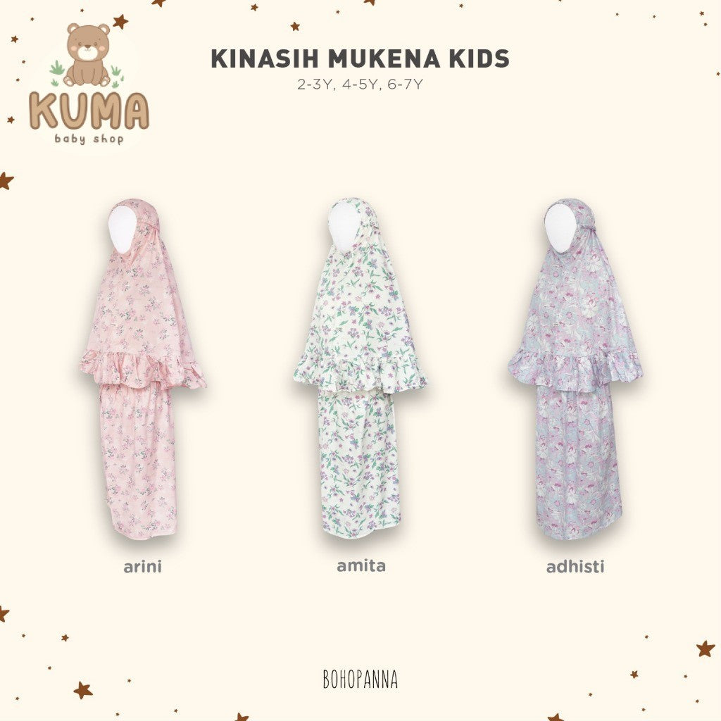 BOHOPANNA - RAYA COLLECTION - KINASIH MUKENA - Mukena Kids & Mom