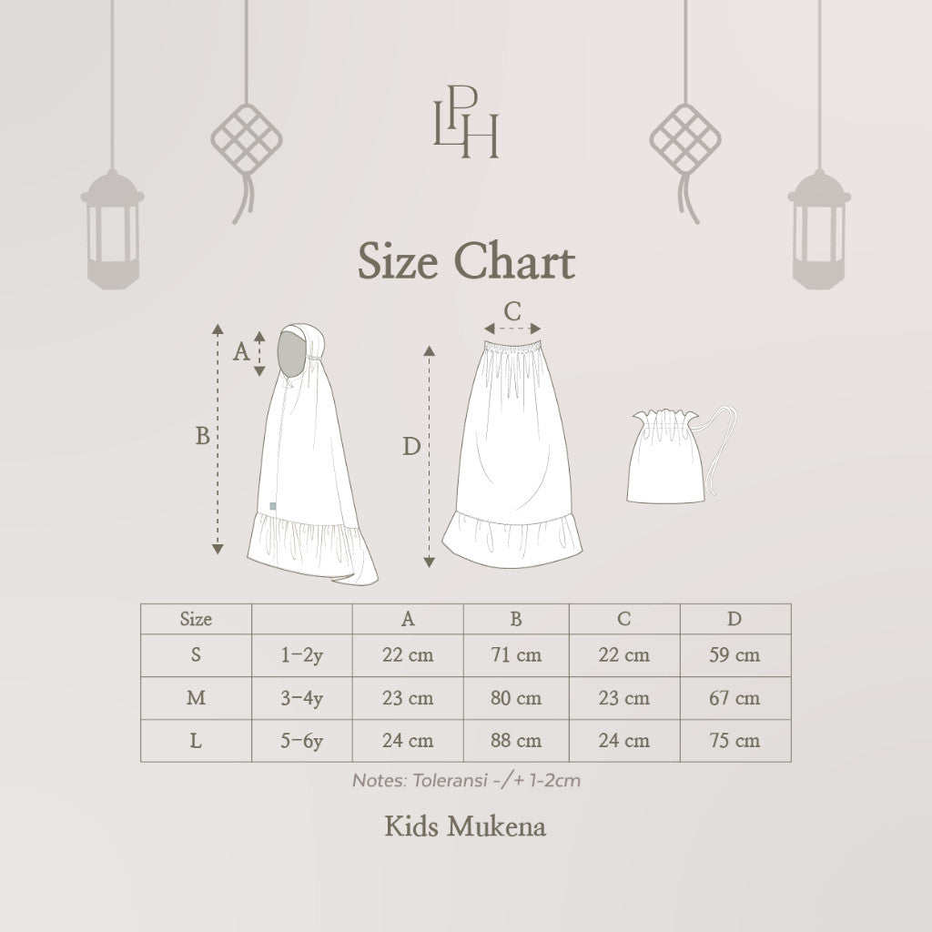 Little Palmerhaus - Baju Lebaran 2026 - Kids Mukena (Mukena Anak Usia 1-6 Tahun)
