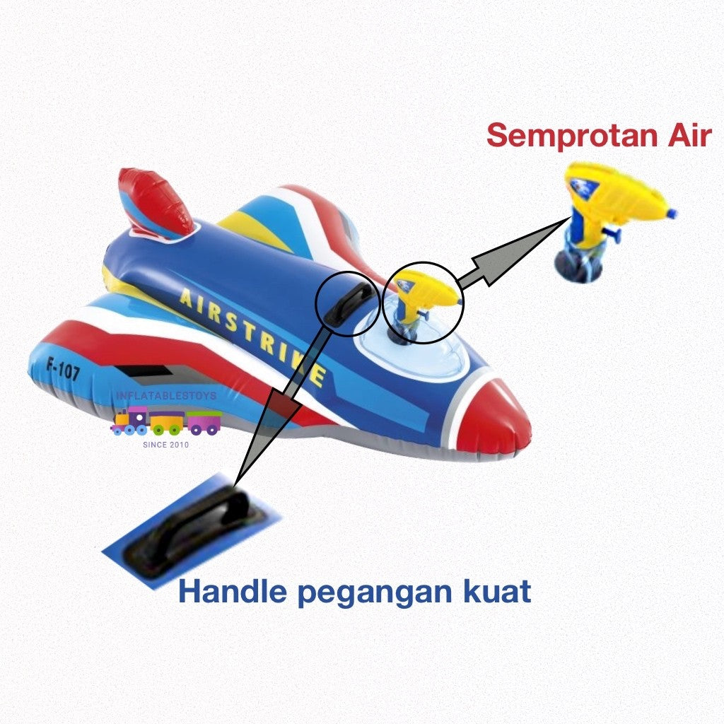 Intex 57531 Mainan Ride On Anak – Airstrike Water Ride / Mainan Kolam Semprotan Air / Mainan Kolam Duduk Anak2 Lucu