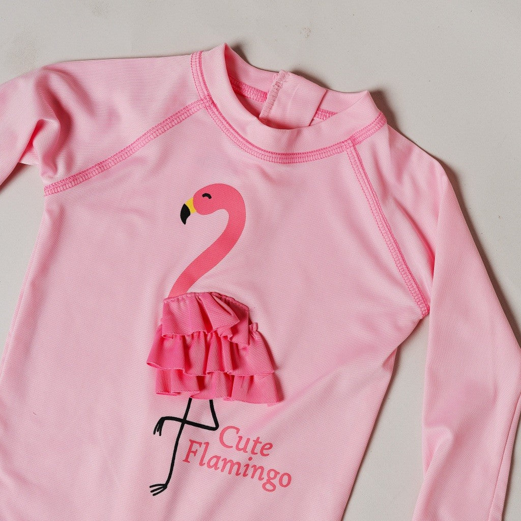 Junior 2-12T Soleil Girl Anti UV Lycra Baju Renang Anak Perempuan Diving Panjang Tebal