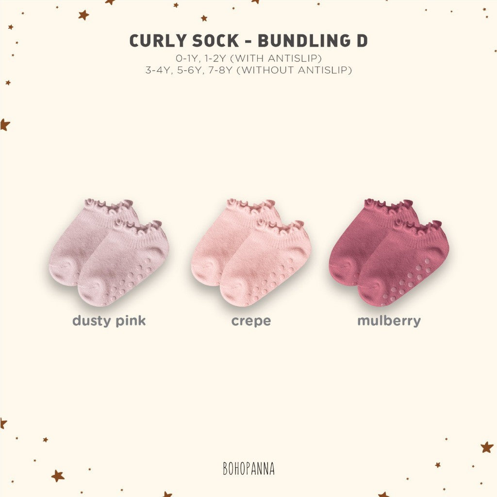 BOHOPANNA - SET OF CURLY SOCK - Kaos Kaki Anak Perempuan