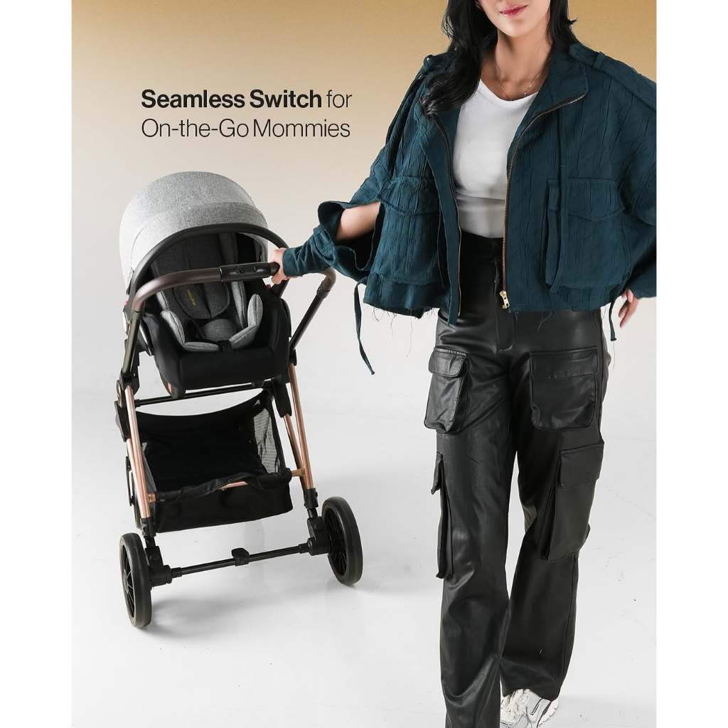 Stroller Reversible dan Carseat Babydoes Pollux TS Travel System