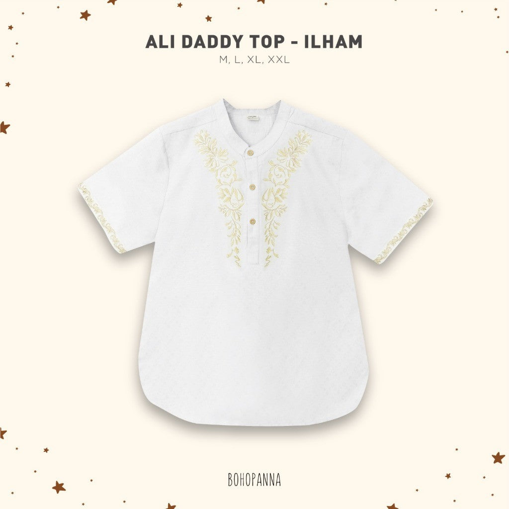 BOHOPANNA - RAYA COLLECTION - ALI DADDY TOP - Baju Koko - Baju Muslim
