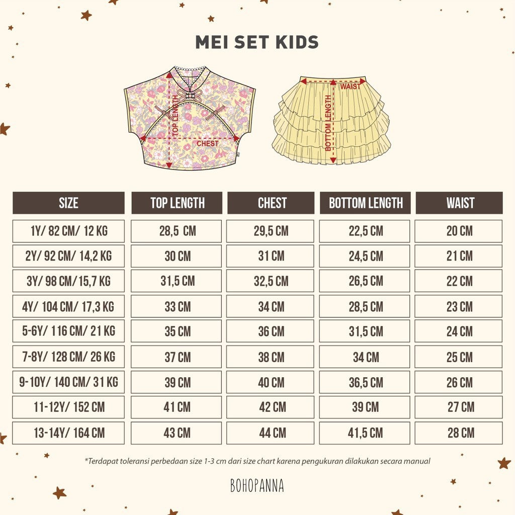BOHOPANNA - MEI SET KIDS - Setelan Baju Imlek Anak Perempuan - Baju Imlek 2605