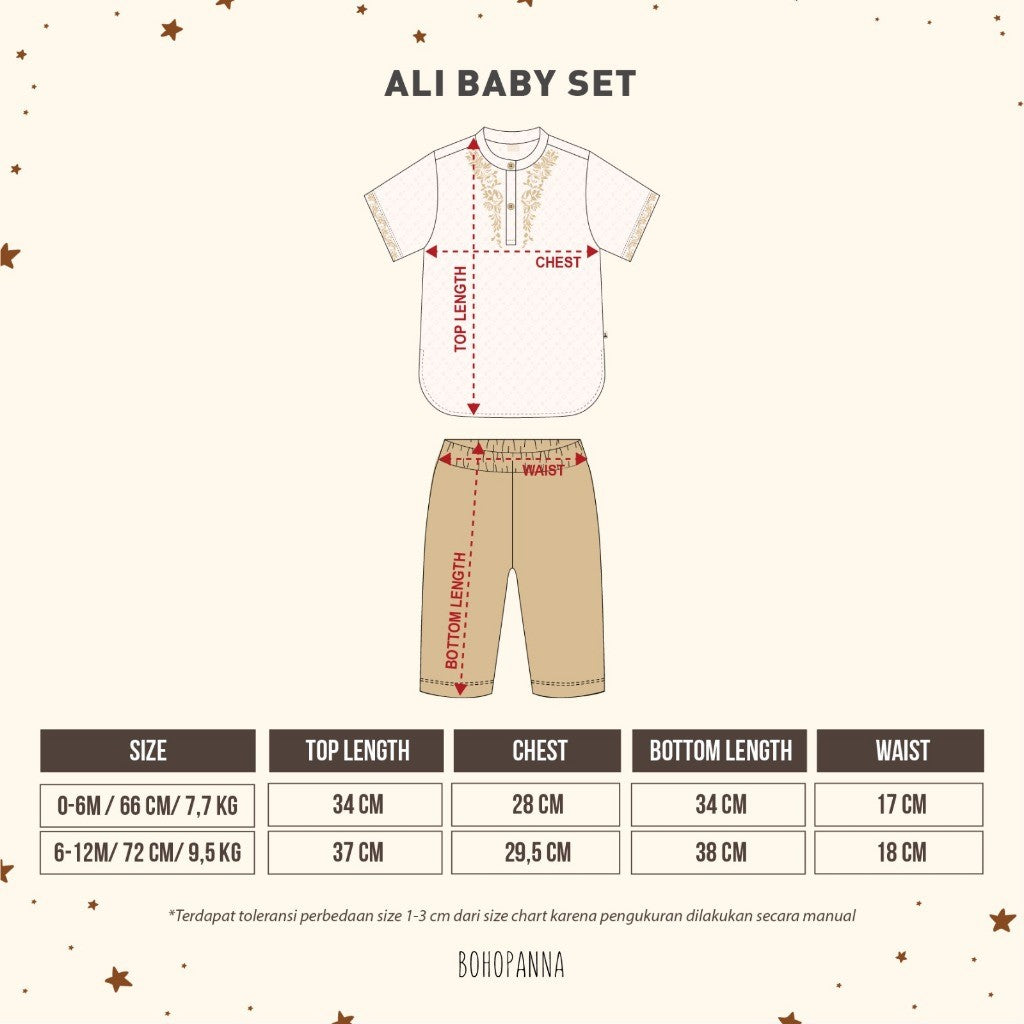 BOHOPANNA - RAYA COLLECTION - ALI BABY SET - Baju koko - Baju Muslim