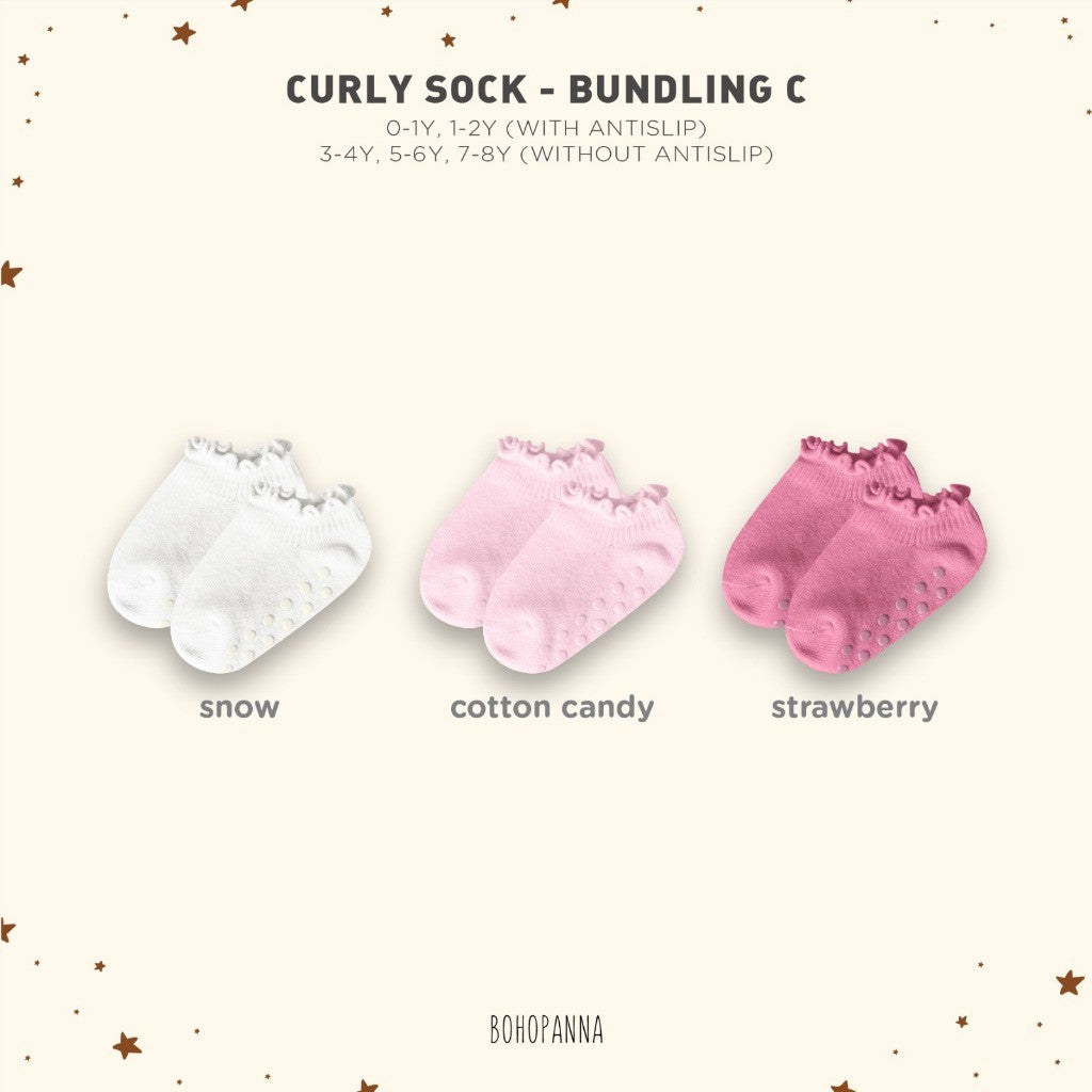 BOHOPANNA - SET OF CURLY SOCK - Kaos Kaki Anak Perempuan