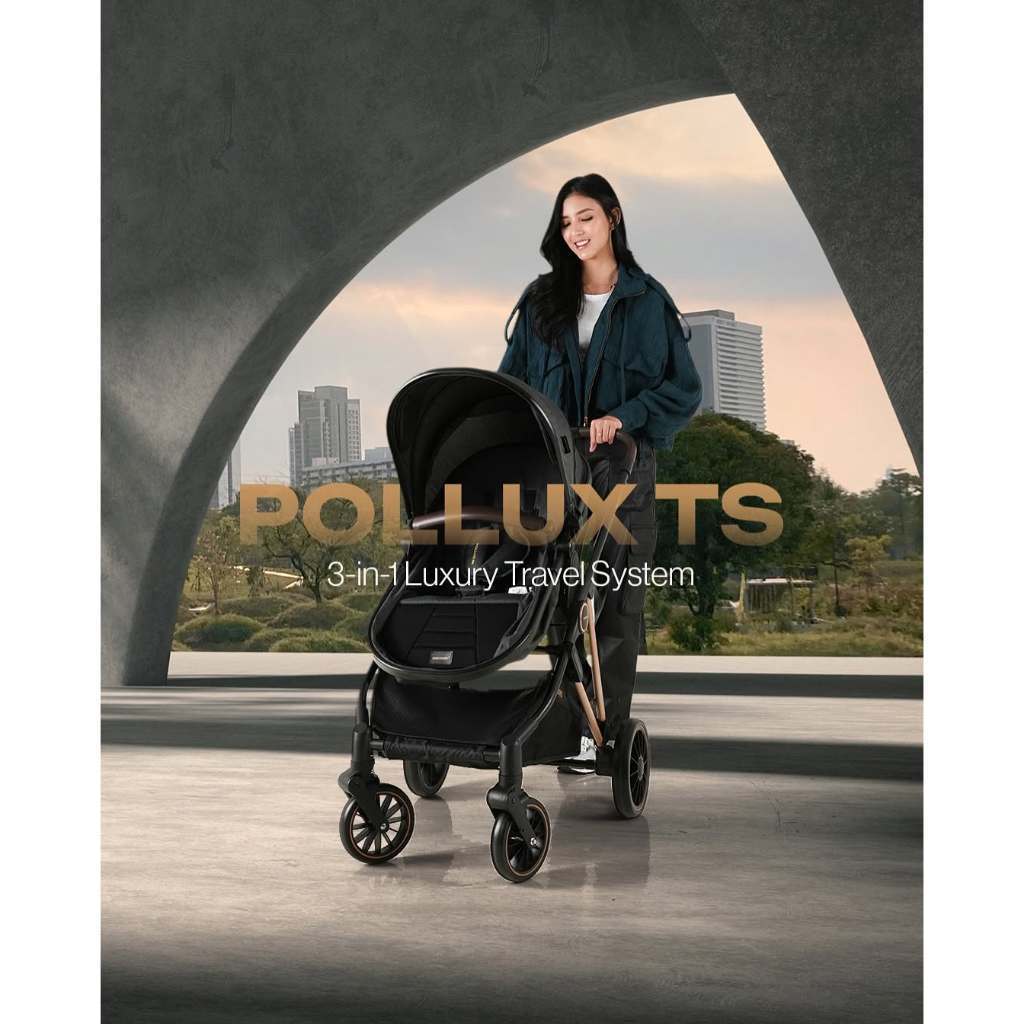 Stroller Reversible dan Carseat Babydoes Pollux TS Travel System