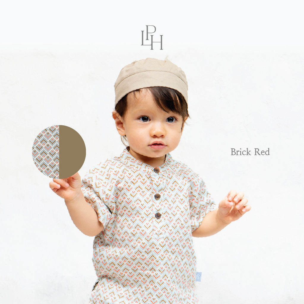 Little Palmerhaus - Baju Lebaran 2026 - Saraya Baby Koko Set + Peci (Setelan Baju Koko Bayi Usia 0-12 Bulan)
