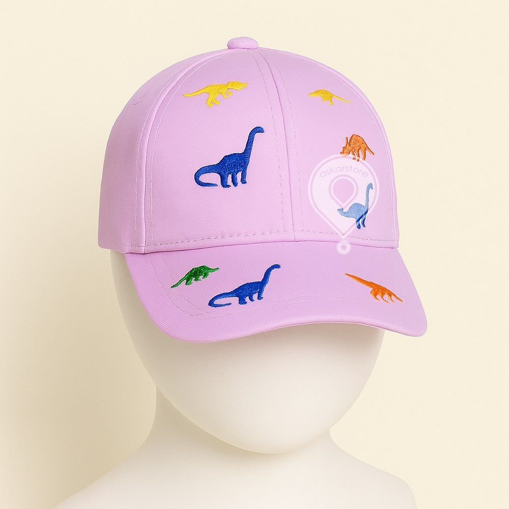 Topi Anak Dinosaurus Laki Laki Perempuan Usia 3 - 10 Tahun Bordir Dinosaurus Good Quality