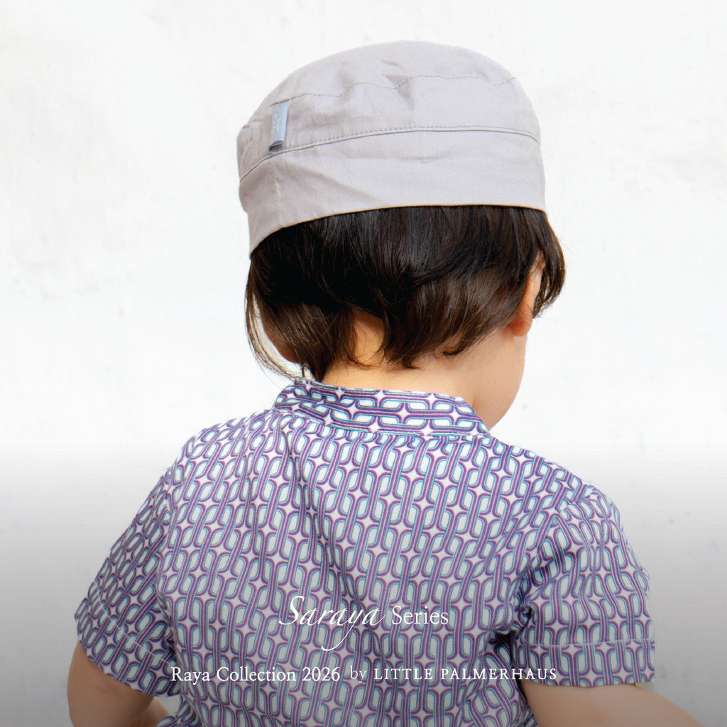 Little Palmerhaus - Baju Lebaran 2026 - Saraya Baby Koko Set + Peci (Setelan Baju Koko Bayi Usia 0-12 Bulan)