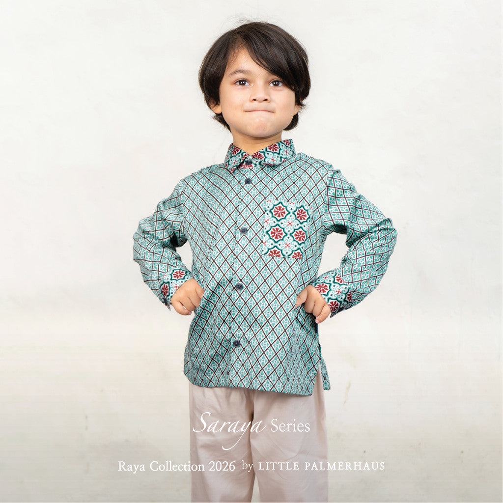 Little Palmerhaus - Baju Lebaran 2026 - Saraya Boy Attire Set (Setelan Baju Koko Anak Usia 1-6 Tahun)