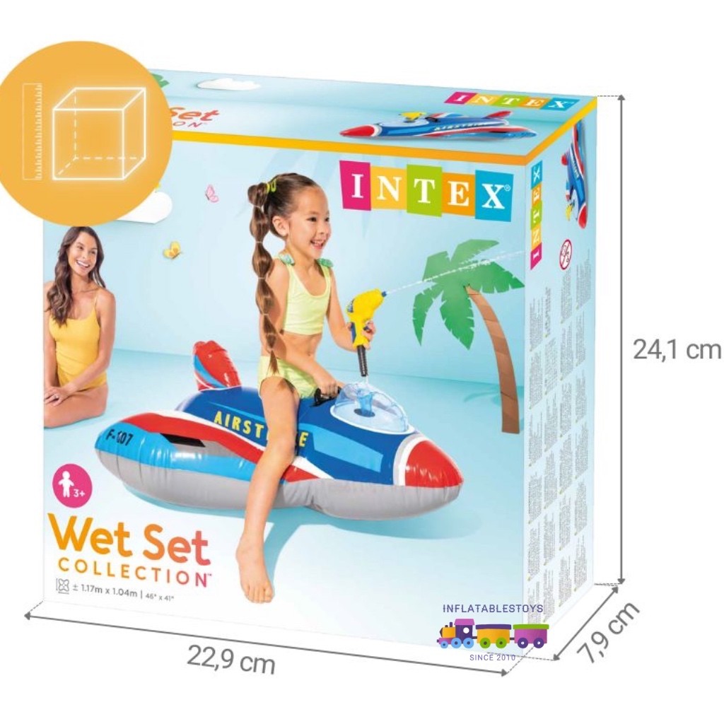 Intex 57531 Mainan Ride On Anak – Airstrike Water Ride / Mainan Kolam Semprotan Air / Mainan Kolam Duduk Anak2 Lucu