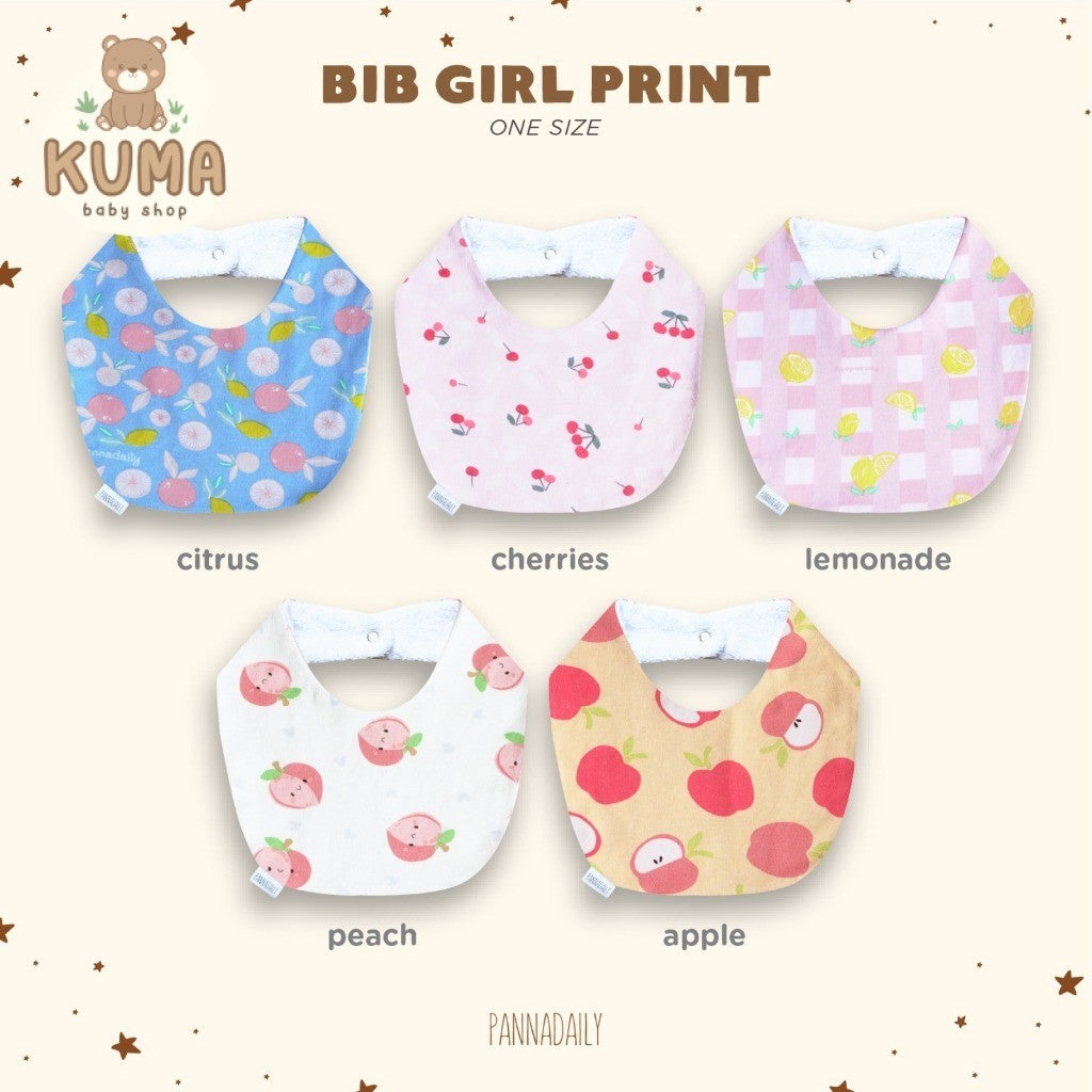BOHOPANNA - PANNADAILY - BIB GIRL PRINT - SLABBER BAYI 5551
