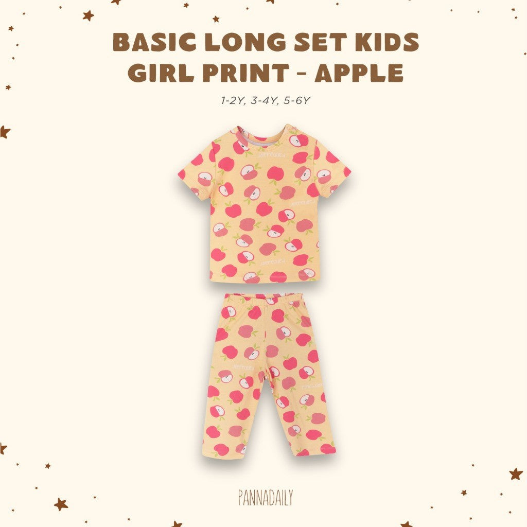 BOHOPANNA - PANNADAILY - BASIC LONG SET KIDS GIRL PRINT - BAJU TIDUR ANAK 5551