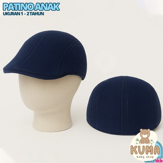 Topi Kodok Patino Flat Cap Anak anak laki laki Usia 1 - 2 Tahun