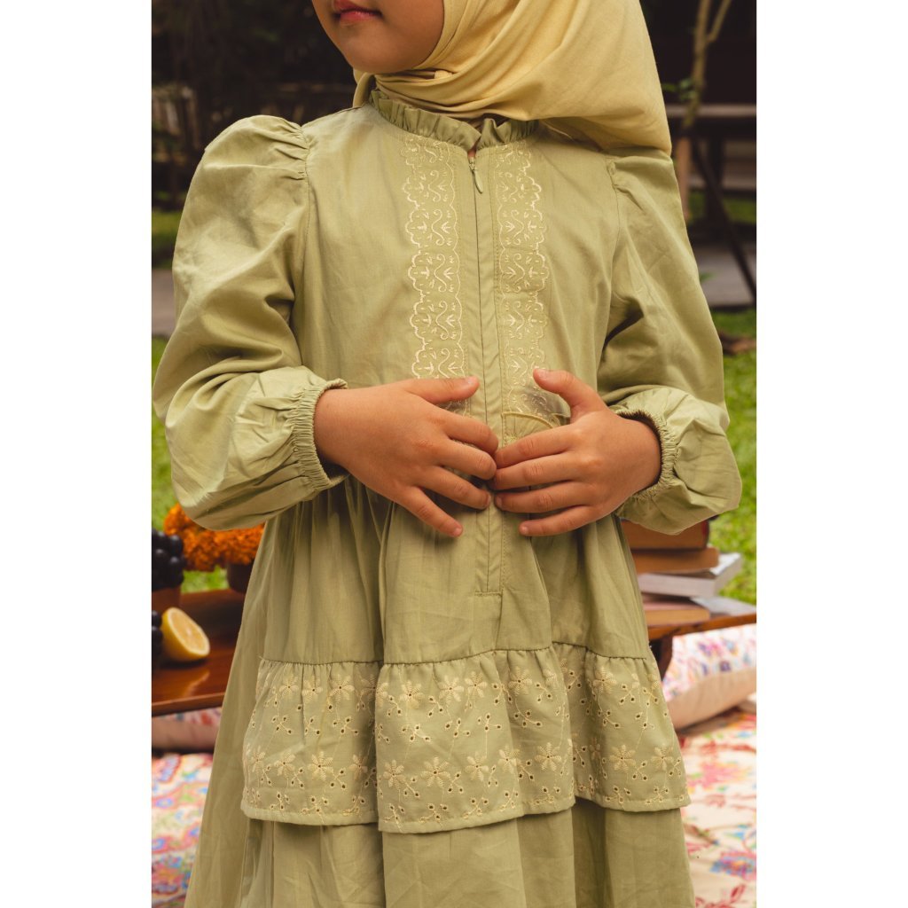 BOHOPANNA - RAYA COLLECTION - NABILA KIDS DRESS - Dress Anak - Baju Muslim Anak
