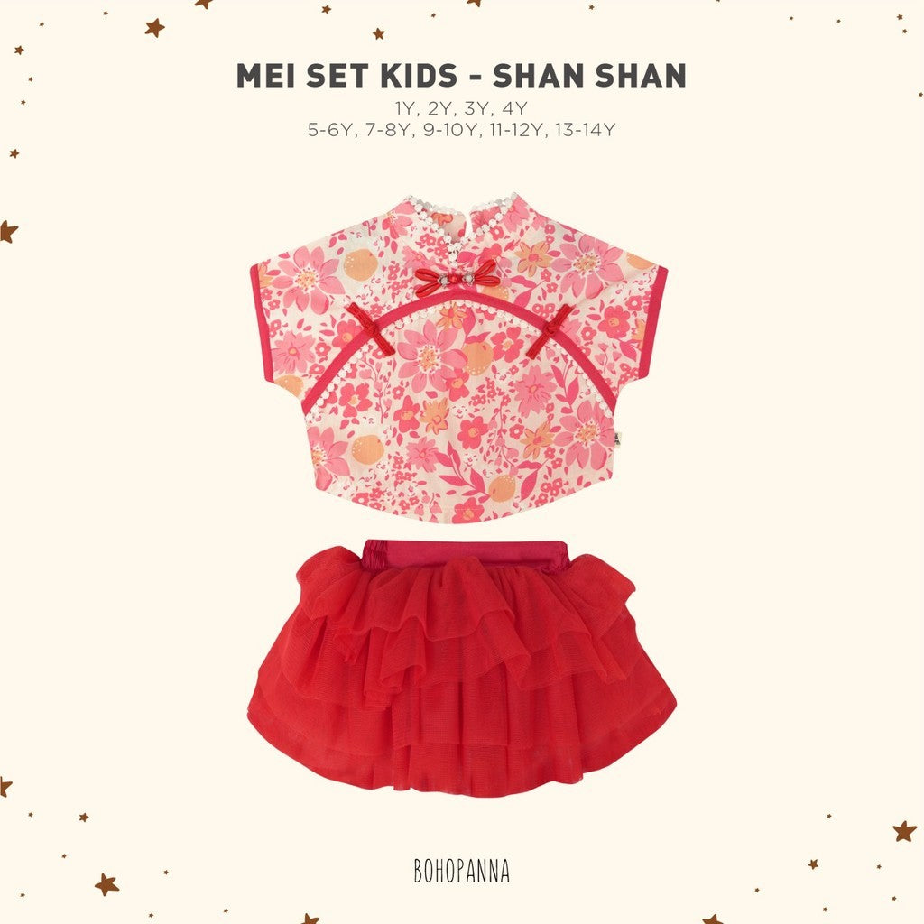 BOHOPANNA - MEI SET KIDS - Setelan Baju Imlek Anak Perempuan - Baju Imlek 2605