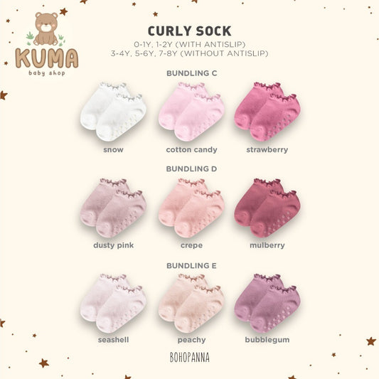 BOHOPANNA - SET OF CURLY SOCK - Kaos Kaki Anak Perempuan