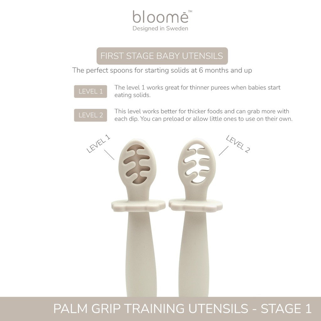 BLOOME – Palm Grip Training Spoon - Stage 1 | Sendok Latihan Genggam Untuk Bayi
