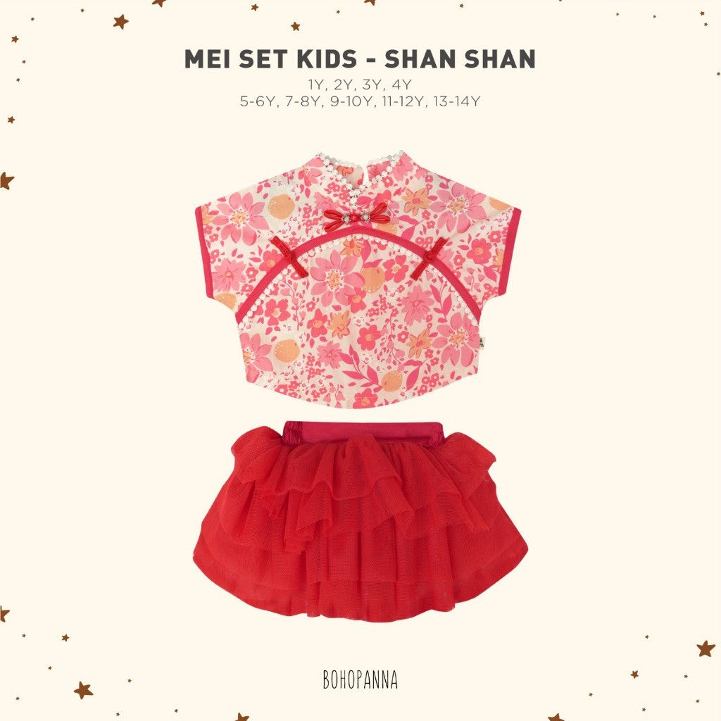 BOHOPANNA - MEI SET KIDS - Setelan Baju Imlek Anak Perempuan - Baju Imlek 2605