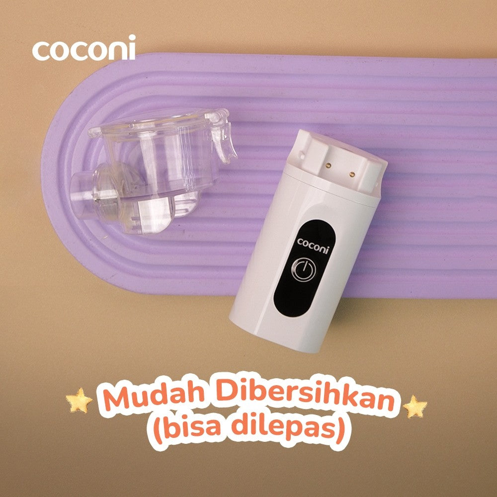 Coconi Portable Nebulizer – Alat Uap Bayi & Dewasa | Bisa USB & Baterai | Super Hening