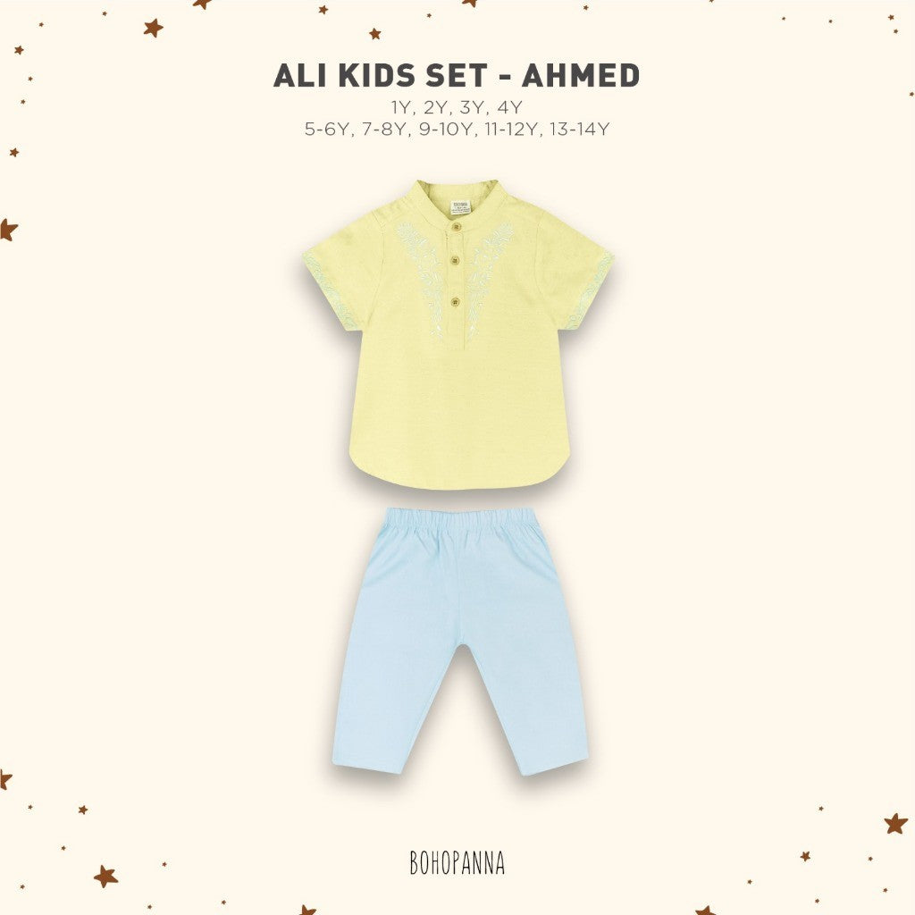 BOHOPANNA - RAYA COLLECTION - ALI KIDS SET - Baju Koko Anak - Baju Muslim