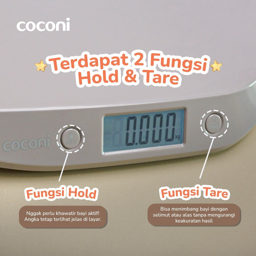 Coconi Nova Digital Baby Scale – Timbangan Bayi & Toddler 20kg