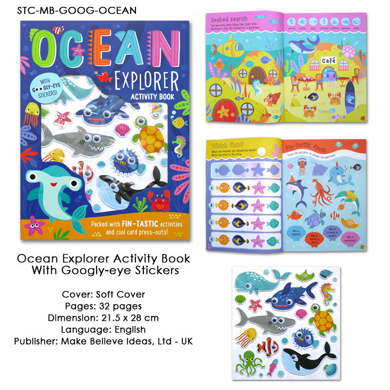 Buku Stiker Anak Sticker Activity Book (Shiny Foil Stickers / Glow in the Dark Sticker / Googly-eye Stickers)
