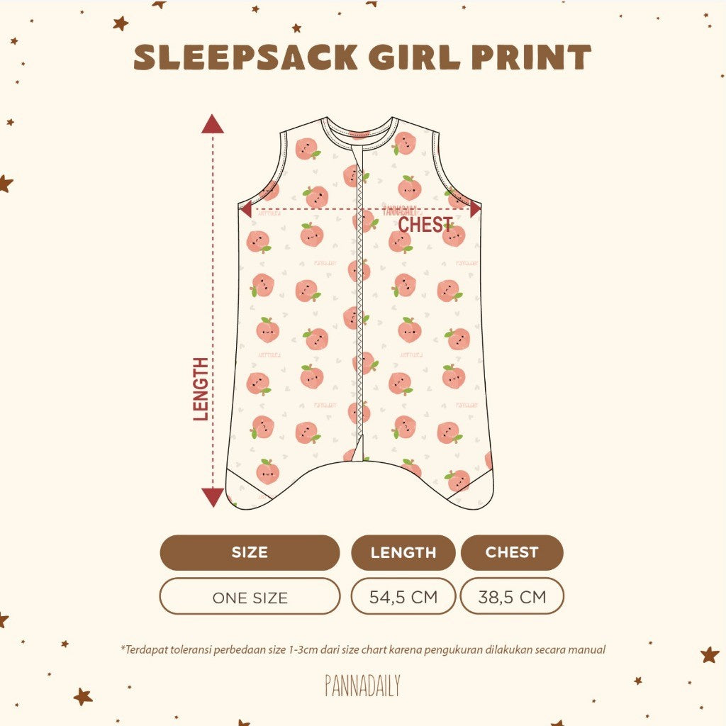 BOHOPANNA - PANNADAILY -SLEEP SACK GIRL PRINT - SELIMUT BAYI 5551