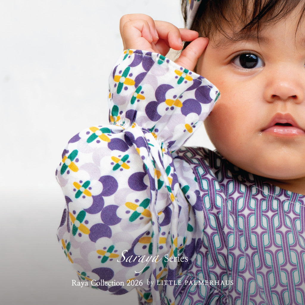 Little Palmerhaus - Baju Lebaran 2026 - Saraya Baby Girl Gamis (Baju Gamis Bayi Usia 0-12 Bulan)