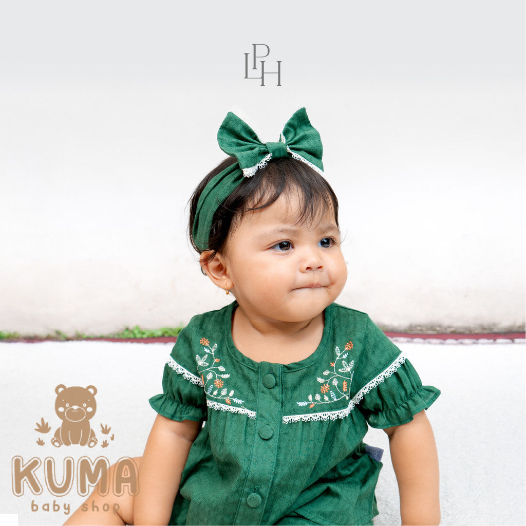 Little Palmerhaus - Baju Lebaran 2026 - Rihla Baby Girl Set (Gamis Bayi Perempuan (Headband dijual terpisah))
