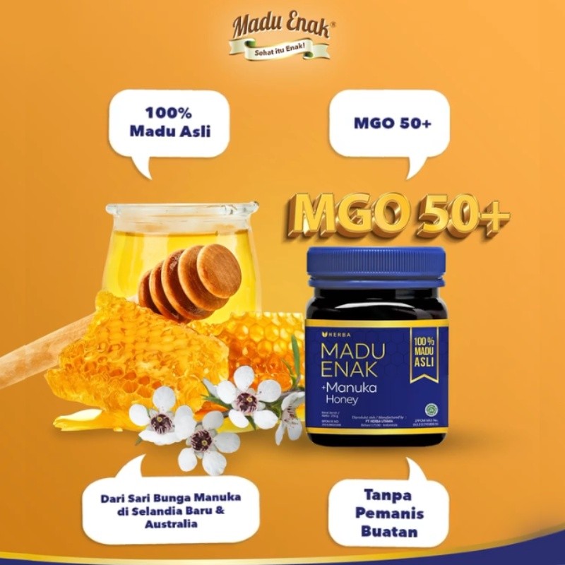 Madu Enak Manuka MGO 50+ 250gr dari sari bunga Manuka