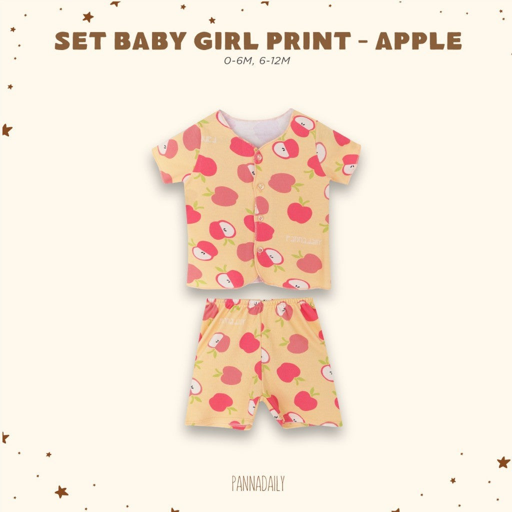 BOHOPANNA - PANNADAILY - SET BABY GIRL PRINT - SETELAN BAJU TIDUR ANAK 5551