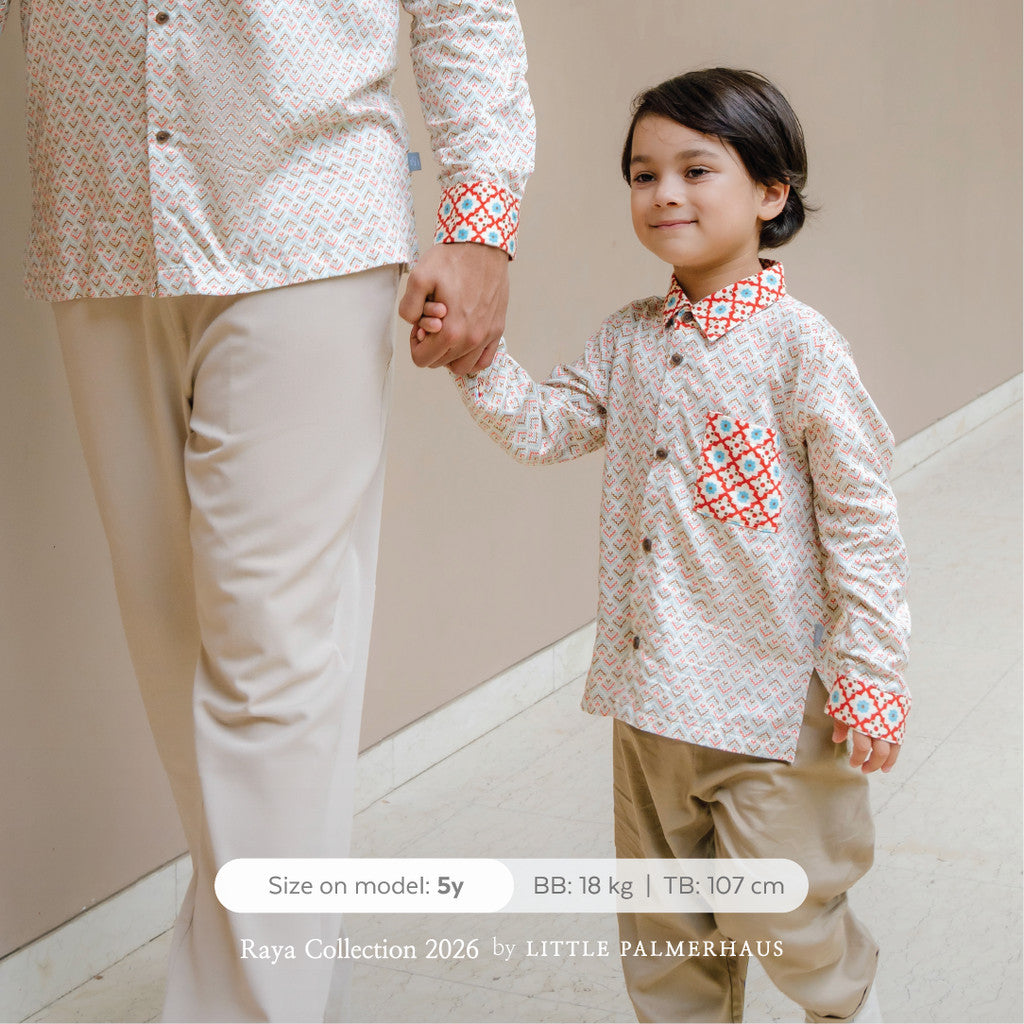 Little Palmerhaus - Baju Lebaran 2026 - Saraya Boy Attire Set (Setelan Baju Koko Anak Usia 1-6 Tahun)