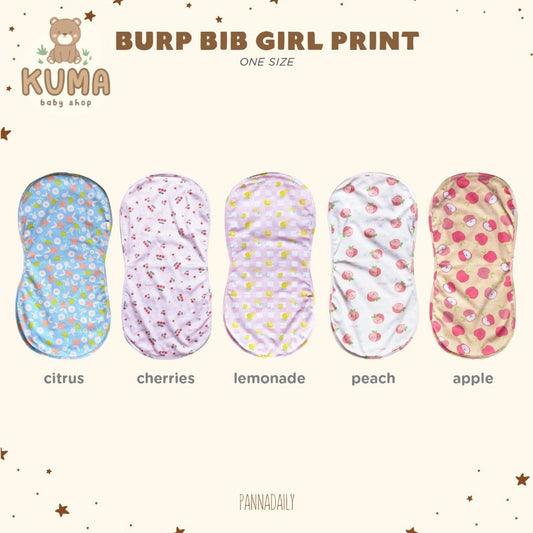 BOHOPANNA - PANNADAILY - BURP BIB GIRL PRINT - SLABBER BAYI 5551