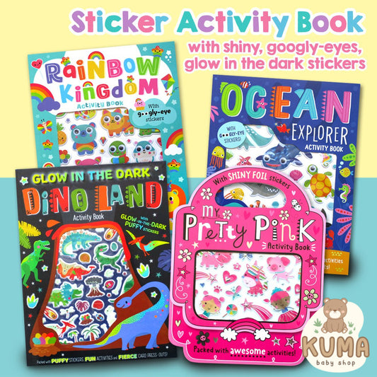 Buku Stiker Anak Sticker Activity Book (Shiny Foil Stickers / Glow in the Dark Sticker / Googly-eye Stickers)