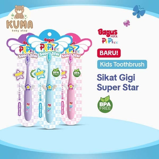 Bagus Toothbrush Sikat Gigi Anak Superstar (Warna Dikirim Random)