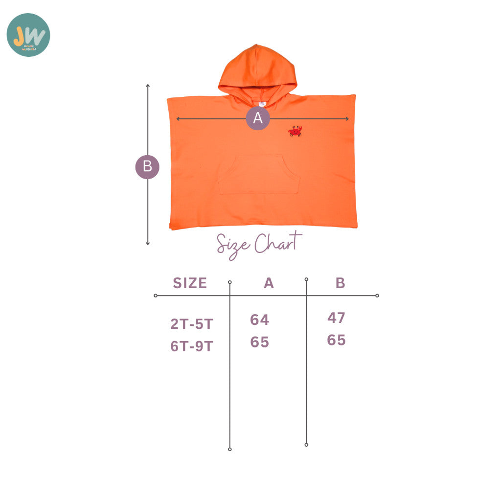 Junior Sunny Side Handuk Renang Anak Hoodie PoncoTebal | Swimming Towel Kids JWN19