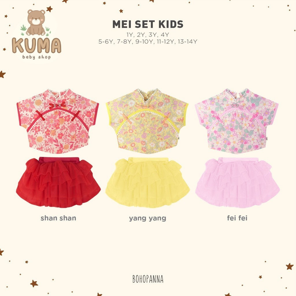 BOHOPANNA - MEI SET KIDS - Setelan Baju Imlek Anak Perempuan - Baju Imlek 2605