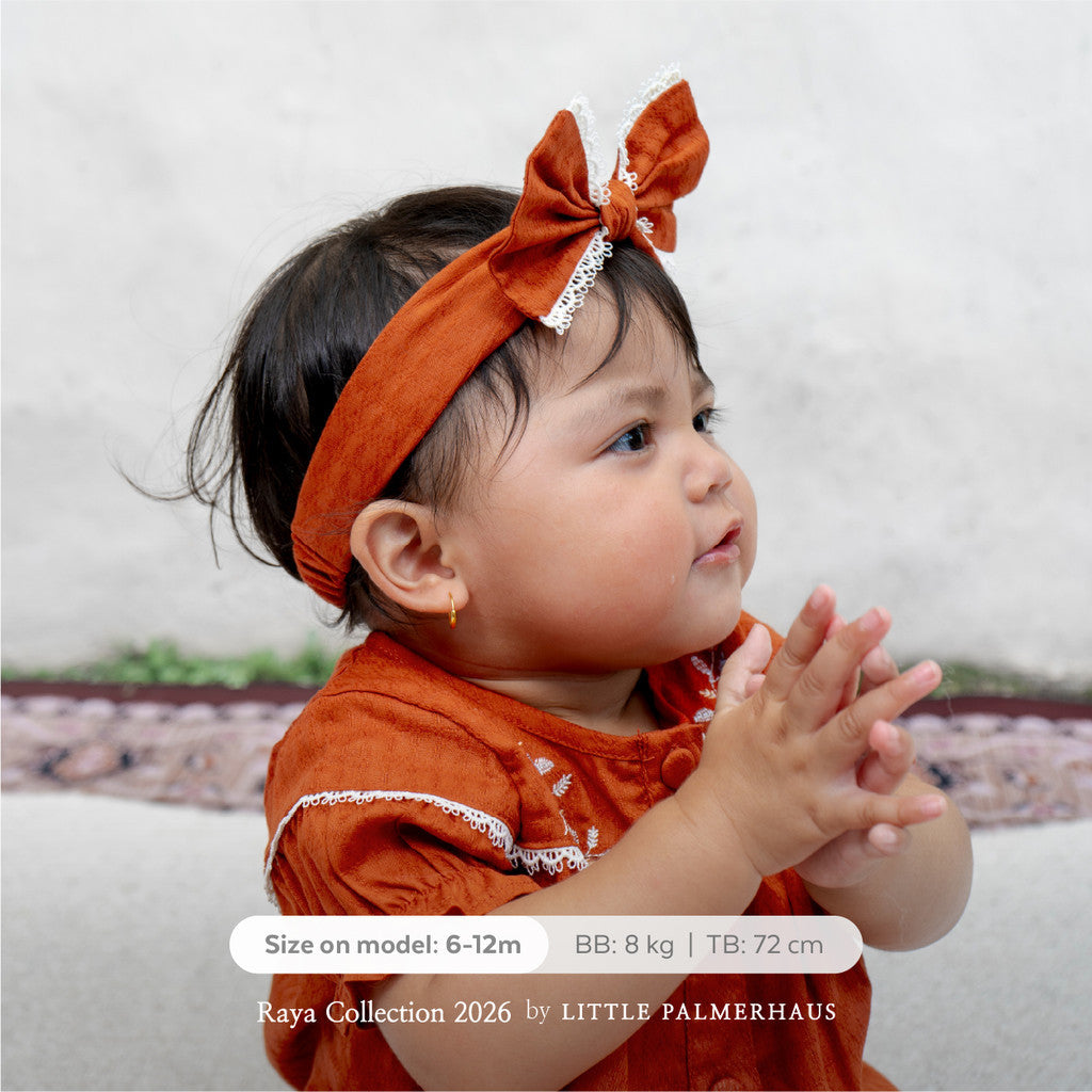 Little Palmerhaus - Baju Lebaran 2026 - Rihla Baby Girl Set (Gamis Bayi Perempuan (Headband dijual terpisah))