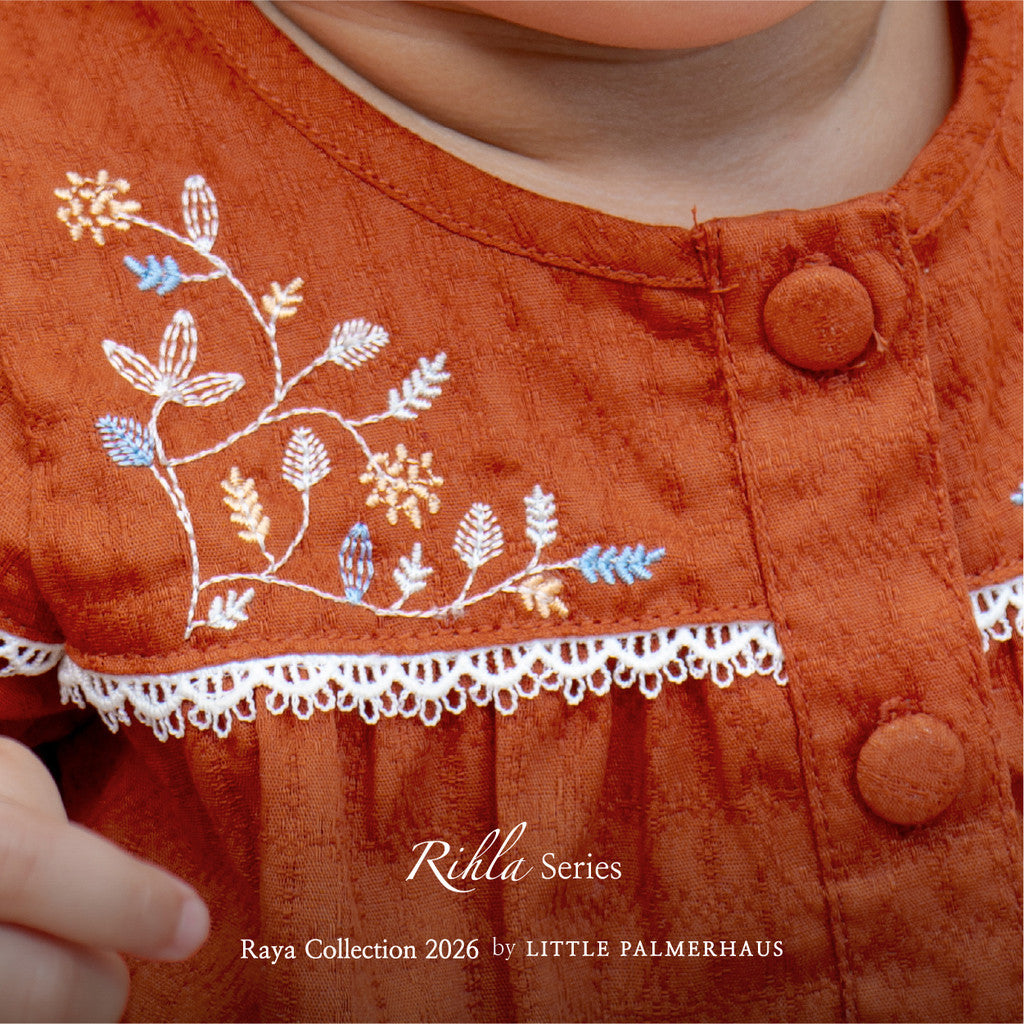 Little Palmerhaus - Baju Lebaran 2026 - Rihla Baby Girl Set (Gamis Bayi Perempuan (Headband dijual terpisah))