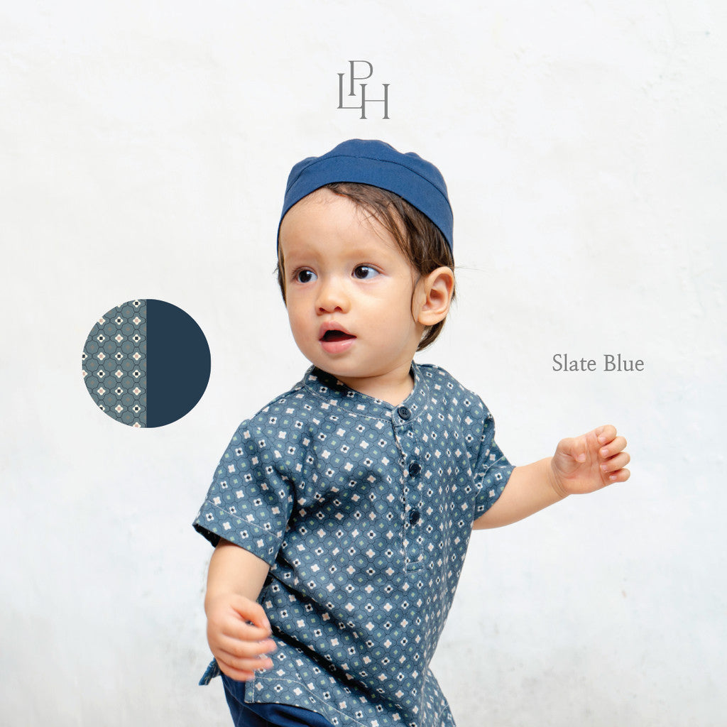 Little Palmerhaus - Baju Lebaran 2026 - Saraya Baby Koko Set + Peci (Setelan Baju Koko Bayi Usia 0-12 Bulan)