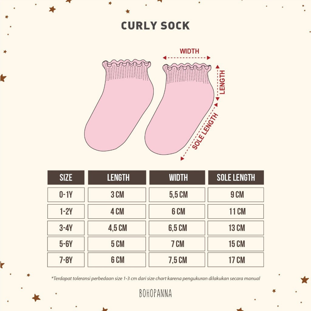BOHOPANNA - SET OF CURLY SOCK - Kaos Kaki Anak Perempuan