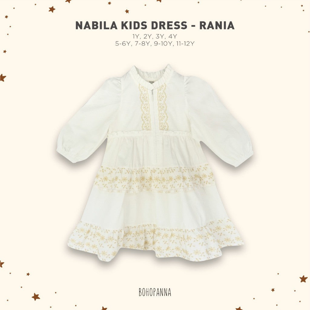 BOHOPANNA - RAYA COLLECTION - NABILA KIDS DRESS - Dress Anak - Baju Muslim Anak